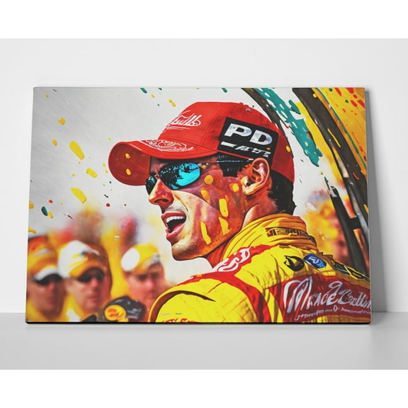 Joey Logano Nascar Poster or Wrapped Canvas