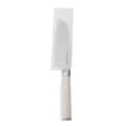 thumbnail image 6 of KitchenAid Gourmet Forged Santoku Knife with Custom-Fit Blade Cover, 5-inch, Sharp Kitchen Knife, High-Carbon Japanese Stainless Steel Blade, Milkshake, 6 of 7