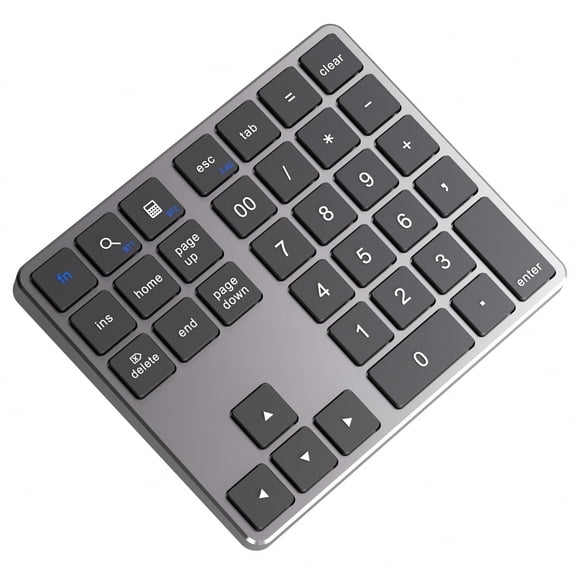 Bravoul Bluetooth Wireless Numeric Keypad for MacBook Windows, Gray