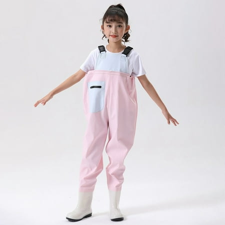 Toddler Kids Chest Waders Youth Fishing Waders Hunting Wader Water Proof with Boots Youth Waders Size 5T