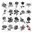 thumbnail image 1 of Tattoo Sticker Rose Small Waterproof Long-Lasting Rose Butterfly Flow B1X0, 1 of 1