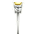 thumbnail image 3 of Three-Stone Engagement Ring for Women - 4ct Natural Citrine in 14K White Gold Promise Ring, 3 of 6