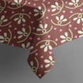 thumbnail image 2 of Floral 60" Square Waterproof Tablecloth, Floral Print Polyester Table Cover, 2 of 6