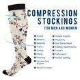 thumbnail image 2 of FORMRS Womens Knee High Socks Casual Long Thick Travel Daily Wear, 1 Pair, Floral Plaid, 2 of 6