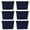 Navy, variant on Aspire 6-Pack Black Canvas Zipper Bags Cosmetic Bag, 7-1/2 by 5-1/8 with 1-1/2 Inch Bottom
