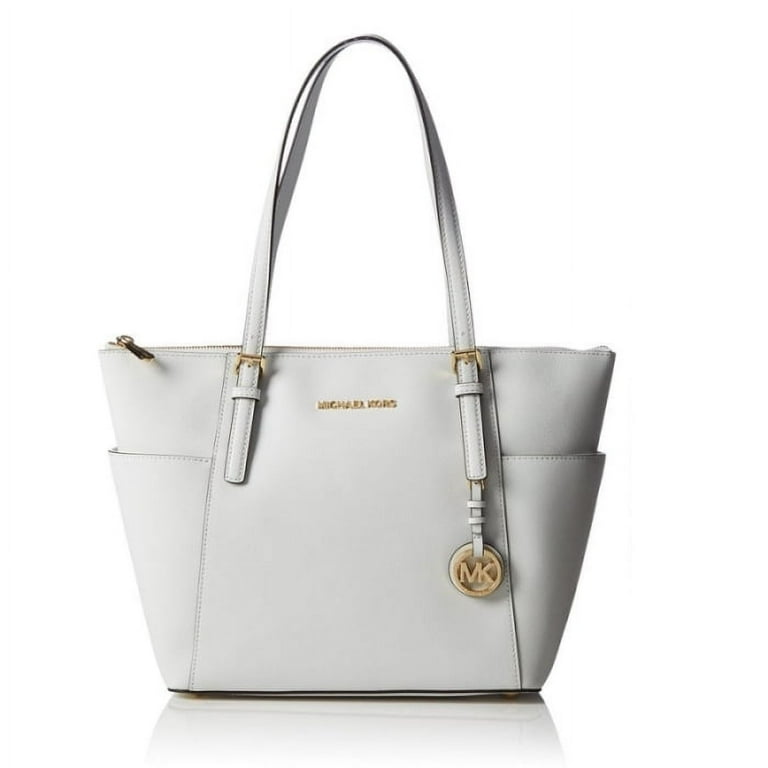 MICHAEL Michael Kors Jet Set Med Top Zip Tote - Optic White