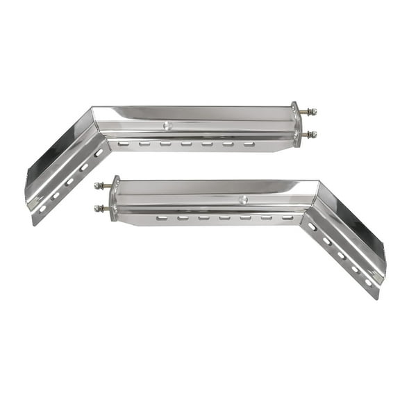 Pair of Stainless Steel Mud Flap Hanger 30 Inch 45 Degree Angled 2-1/2 inch Bolt