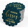 thumbnail image 4 of Inkdotpot 100 Pack Real Gold Foil Paper Tags Hugs & Kisses From The Wedding Favor Hang Tags, 4 of 6