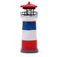 thumbnail image 4 of Faro Rojo Blanco Y Azul Faro Resina Solar para Césped Exterior Faro Giratorio Resina Paisaje Adorno Decorativo Transfronterizo (A), 4 of 8