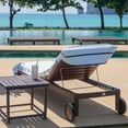 thumbnail image 6 of Arkwright Las Rayas Chaise Lounge Cover - 100% Cotton Terry Pool Towel - 30 x 85 in. - (2 Pack) White, 6 of 6