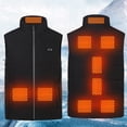 thumbnail image 2 of HBFAGFB Mens Vest USB Interface Three Dual Heating Gear Charging Temperature Warm Jacket Black Size M, 2 of 5