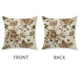 thumbnail image 5 of Chinoiserie Floral Pillow Covers Set of 2, Vintage Brown Flower Decorative Throw Pillow Covers Outdoor Farmhouse Decor Pillowcase for Home Sofa, 5 of 8