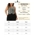 thumbnail image 6 of DARING DIVA Women's Plus Size Vintage Halter Button Down Tweed Vests 1X Black, 6 of 6