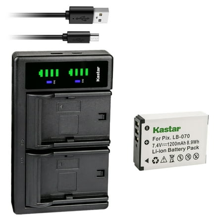 Kastar 1-Pack LB-070 Battery and LTD2 USB Charger Replacement for LB-070 LB070 Battery Kodak Pixpro AZ651 Kodak Pixpro AZ651 Astro Zoom Kodak Pixpro AZ652 Kodak Pixpro AZ652 Astro Zoom Camera