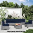 thumbnail image 7 of HONEY HOME 14 Piece Patio sectional cushions relacement set, 4" Outdoor Furniture Couch Cushion Fits 6-Seat Sectional Rattan Conversation Set, Waterproof, Fade-Resist, 7 of 7