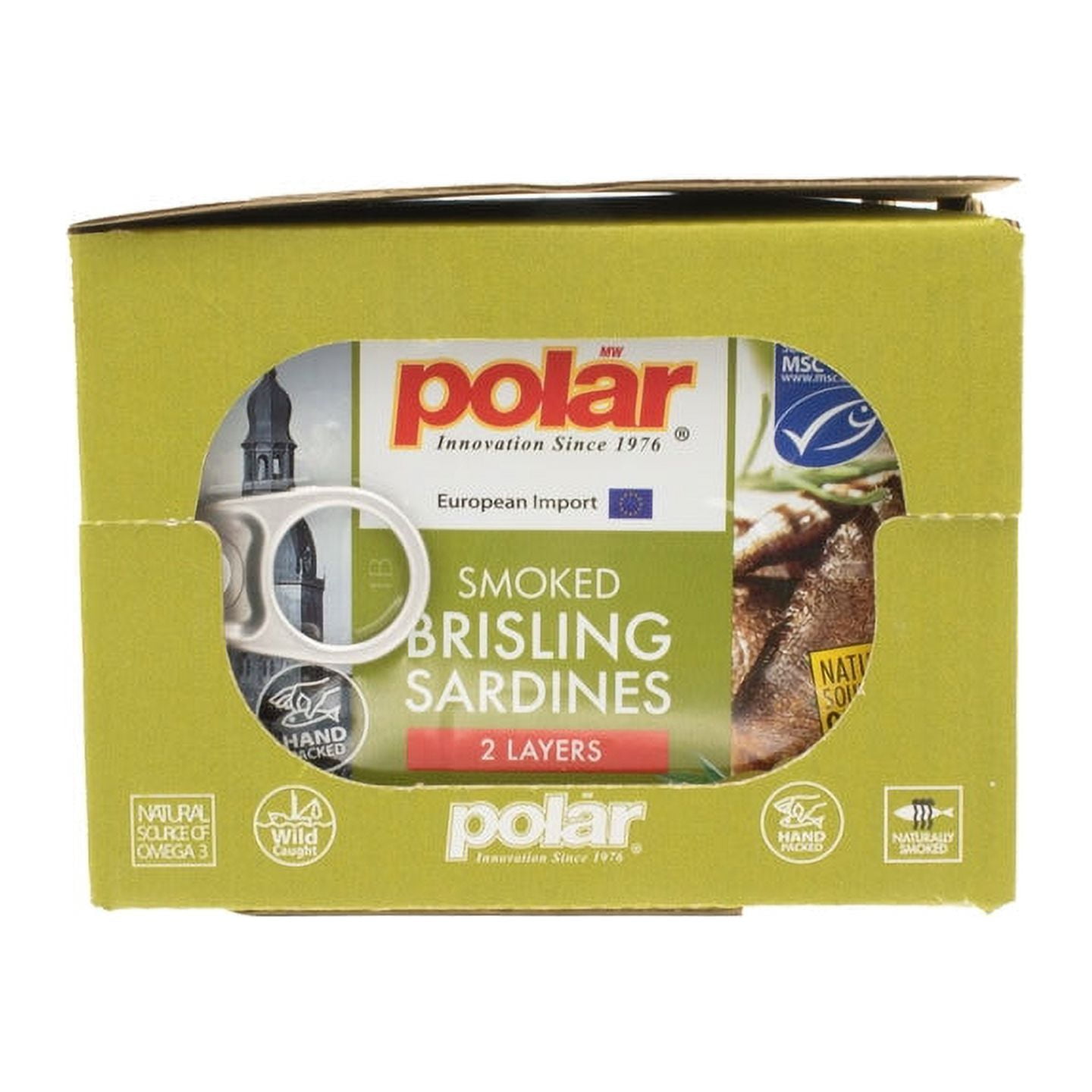 MW Polar Smoked Brisling Sardines in Olive Oil, 3.52 oz Can, Wild Caught (Pack of 12)