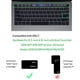 thumbnail image 2 of Funda de teclado de TPU ultrafina para MacBook Pro con barra táctil de 13" 15" (A2159, A1706, A1707, A1989, A1990) (2016 2017 2018) Protector de accesorios de teclado (transparente) Adepaton CZDZ-HY40, 2 of 7