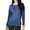 Blue - navy, variant on I.N.C Womens Heathered Pullover Blouse, Blue, X-Large