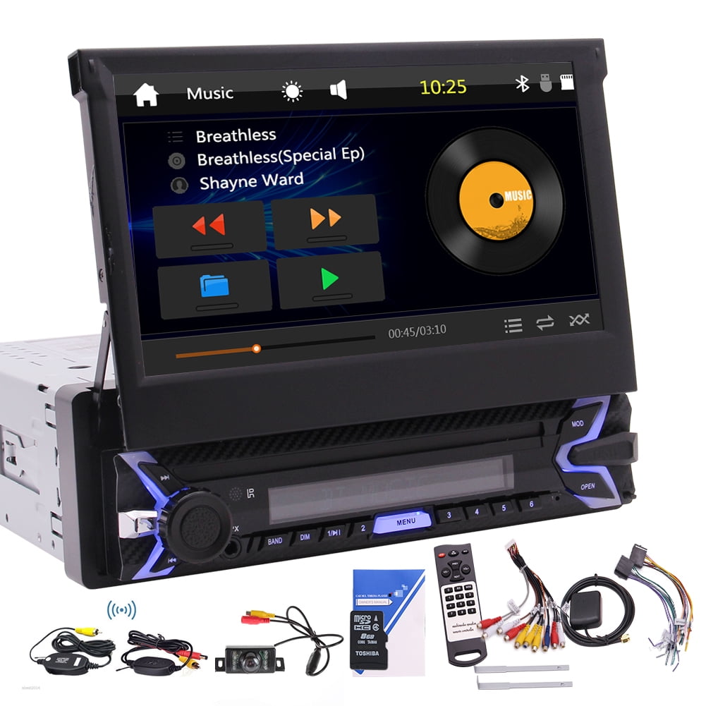 1 DIN Bluetooth 7''Car Radio Stereo USB/SD/AUX/EQ/FM/TFT Touch Screen Head Unit 