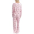 thumbnail image 2 of Goodnight Kiss Women's Matching Pajama Set - Max and Relax Loungewear, Soft Long Sleeve Shirt and Sleep Pants, Pink Cheetah, XL, 2 of 4