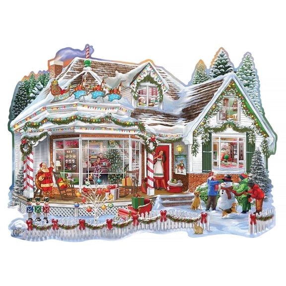 Bits and Pieces 750 Piece Shaped Jigsaw Puzzle for Adults Christmas Theme 20 x 27 in