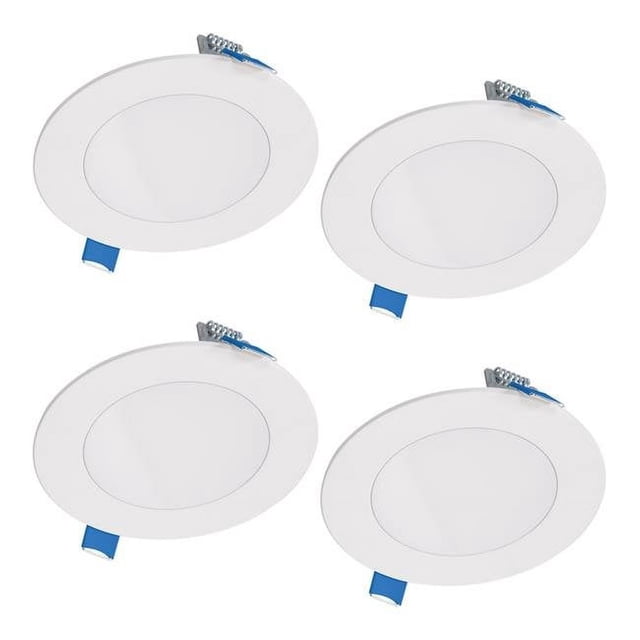 Halo 3008724 4 in. 10.1W HLB Lite LED Recessed Direct Mount Light Trim - Matte White
