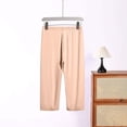 thumbnail image 6 of QIYAGBSA Casual Pants for Women Capri Length Elastic Waist Relaxed Fit Soft Sleepwear Cropped Bottoms for Spring Summer (Beige, 3XL), 6 of 6