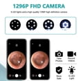 thumbnail image 2 of LNGOOR  Ear Wax Removal with Camera  1296P HD Wireless Earwax Remover Tool with 6 LED Lights and 8 Ear Pick Kit  Ear Cleaner for iOS & Android (Black), 2 of 8