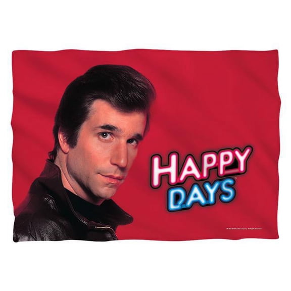 Happy Days/red Fonz-pillow Case-white-20x28