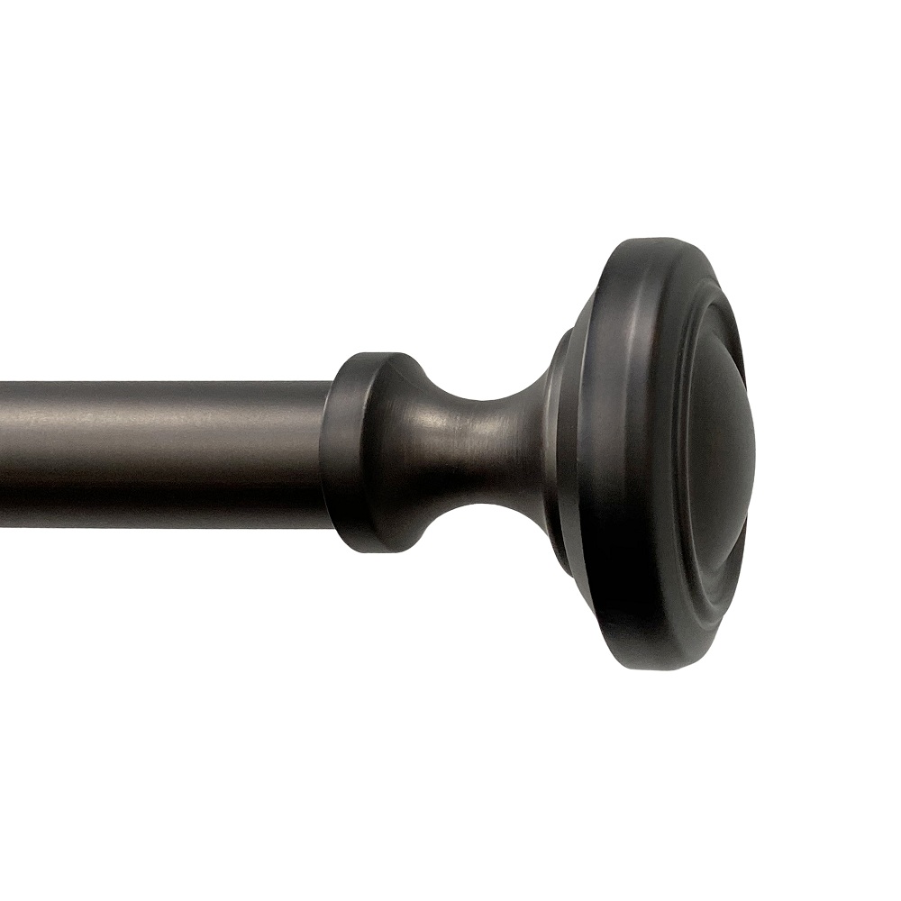 Better Homes & Gardens 1” Metal Knob Curtain Rod, Oil Rubbed Bronze, 36