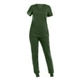thumbnail image 3 of Conjunto de uniforme médico para mujer, duradero, con cordón ajustable, ropa de trabajo deportiva para enfermeras XL, 3 of 9
