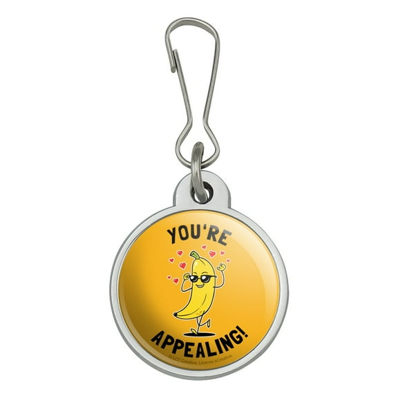 You're Appealing Banana Funny Humor Jacket Handbag Purse Luggage Backpack Zipper Pull Charm