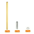 thumbnail image 3 of Uxcell M10 Thread 9.8" Coupling Nut with Pipe Hex Nut Threaded Extension Rod Kit Electrophoresis Gold 2 Set, 3 of 5