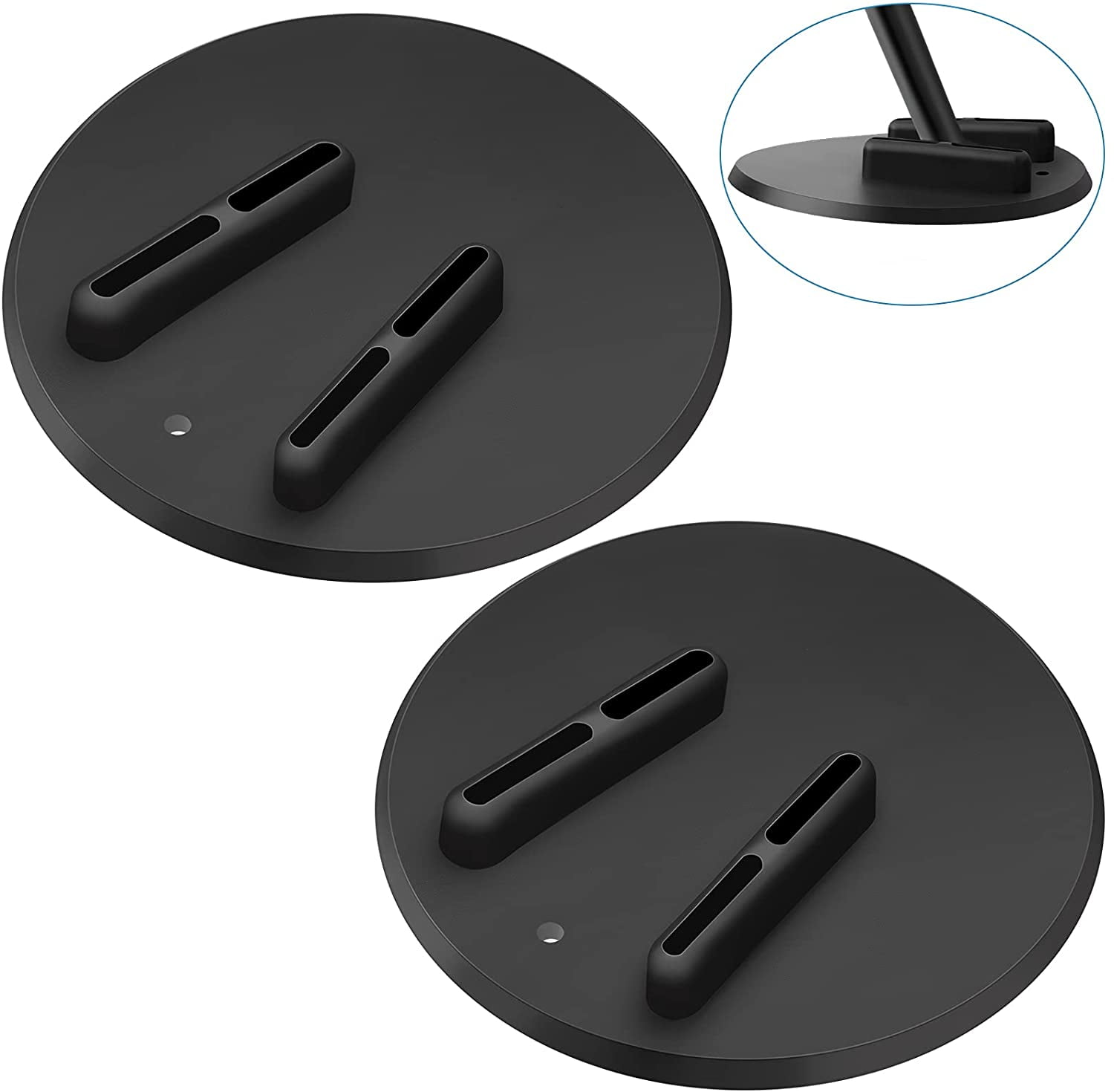 2x Motorcycle Support Stand Side Kickstand Pad Anti-Slip Plate PP Plastic Black for Gravel Road Soft Ground Outdoor Grass Parking 