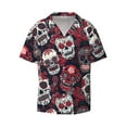 thumbnail image 2 of Lsque Rose Flowers print Men's Cuban Collar Short Sleeve Shirt Summer Beachwear Casual Button Down Fashionable Vacation Leisure Shirt-XX-Large, 2 of 7