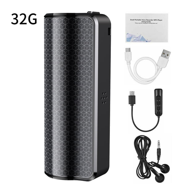 Audio Recorder impermeable HD Reducción de ruido Dispositivo de grabación de voz recargable de audio de audio, 32 GB Guardung EL000803-03