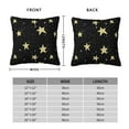 thumbnail image 4 of YFYANG Square Decorative Throw Pillow Case (Without Pillow Insert), Gold Geometric Star Doodle Bedroom Sofa Car Cushion Cover, 16"x16", 4 of 9