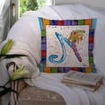 thumbnail image 3 of Carolines Treasures 8437-NPW1414 Beach and Seafood Decorative   Canvas Fabric Pillow 8437 14Hx14W multicolor, 3 of 4