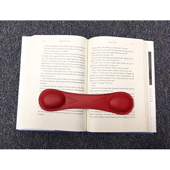 Genuine Leather 8.5" Weighted Bookmark for Hands-Free Reading, Book Holder for Cookbooks, Study, and More