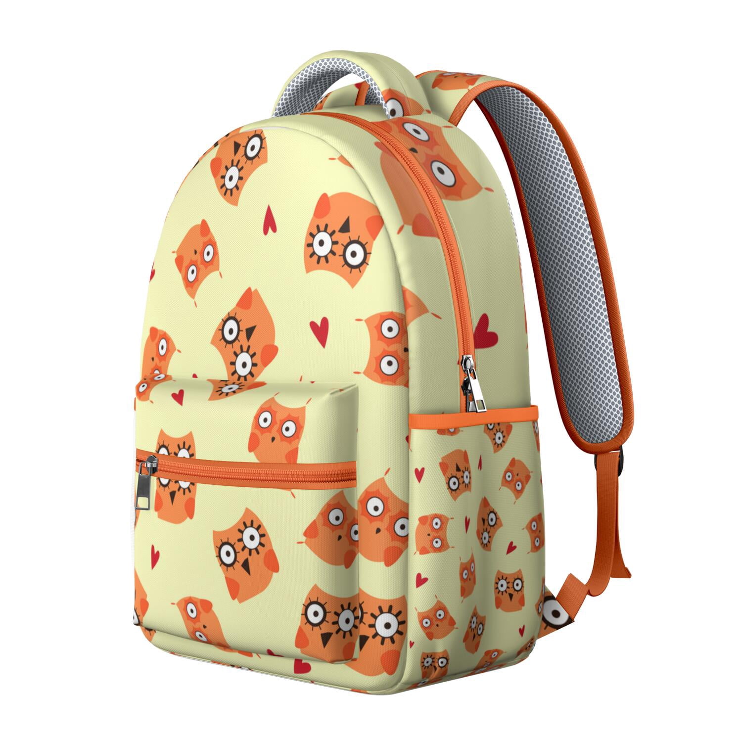 Night Owl Pattern Backpack - Waterproof & Breathable Student Backpack with Spinal Support Design for Daily Use