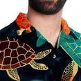 thumbnail image 5 of Turtle Seamless Men's Short Sleeve Shirts, Casual, Printed, Button Down Short, Summer Beach Shirts, Unisex, 5 of 6