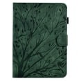thumbnail image 6 of Tablet Case for 6" Kindle Paperwhite (Previous 10th Gen 2018), Embossed Tree Pattern PU Leather Book Style Smart Auto Wake/Sleep Cover with Stand Card Slots Magnetic Clasp Shockproof Case, Green, 6 of 10