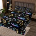 thumbnail image 1 of YST Rv Happy Camping Quilt Set, Gradient Camper Car Bedspread Set King Size For Farmhouse Camping Lovers, Outdoorsy Camper Coverlet Set Rustic Bedding Set With 2 Pillow Cases, Black, 1 of 3