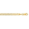 thumbnail image 2 of JewelStop 14k Solid Yellow Gold 3.2 mm Diamond-cut Comfort Curb Chain Necklace, Lobster Claw - 20 Inches, 2 of 3