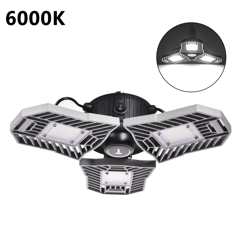 Famure Motion Activated Light,60W E26/E27 Deformable Led Garage lights
