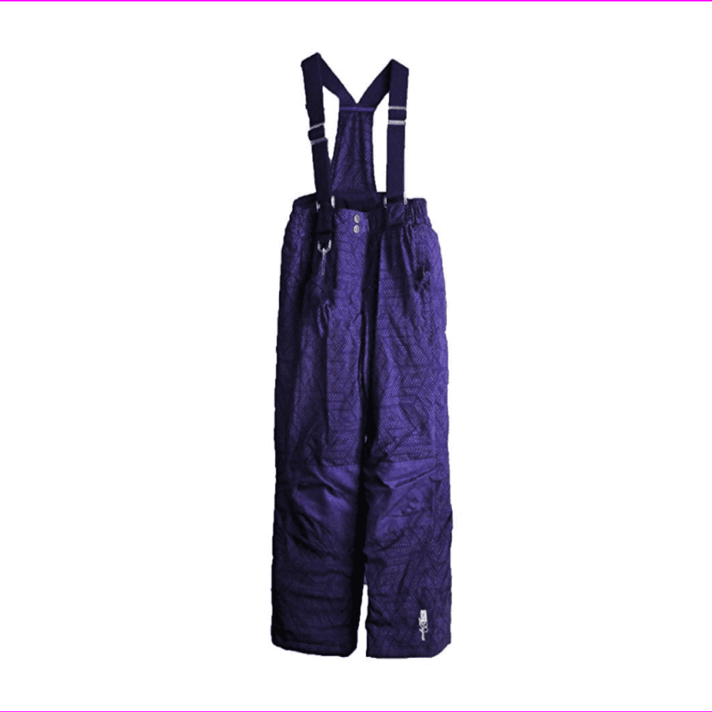 32 Degrees - 32 DEGREES Girl's 4-Way Stretch Ski Pant, Zip-Off Suspenders, Purple, L-14/16 