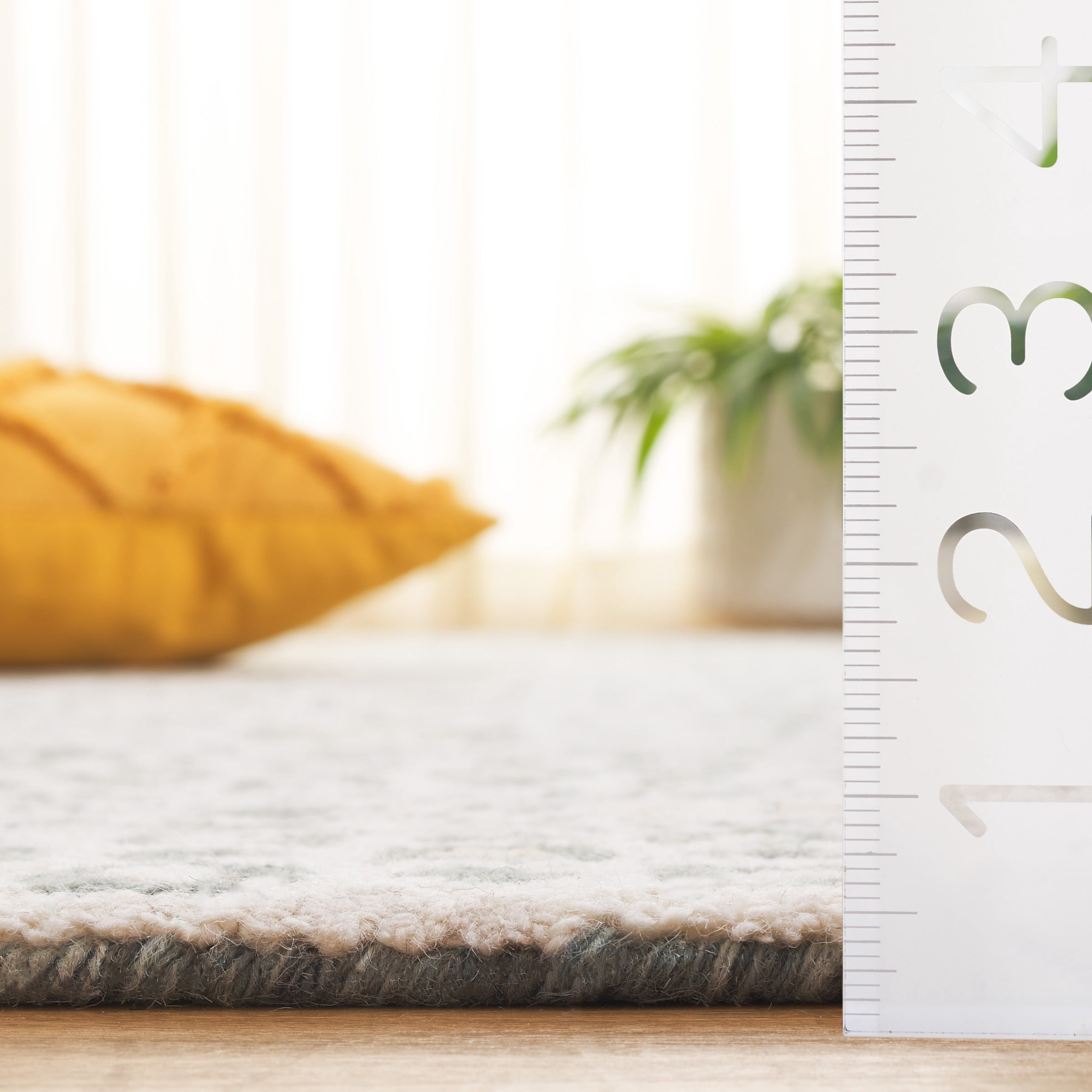 SAFAVIEH Micro-Loop Blazhe Floral Area Rug, Ivory/Gray, 8' x 10'
