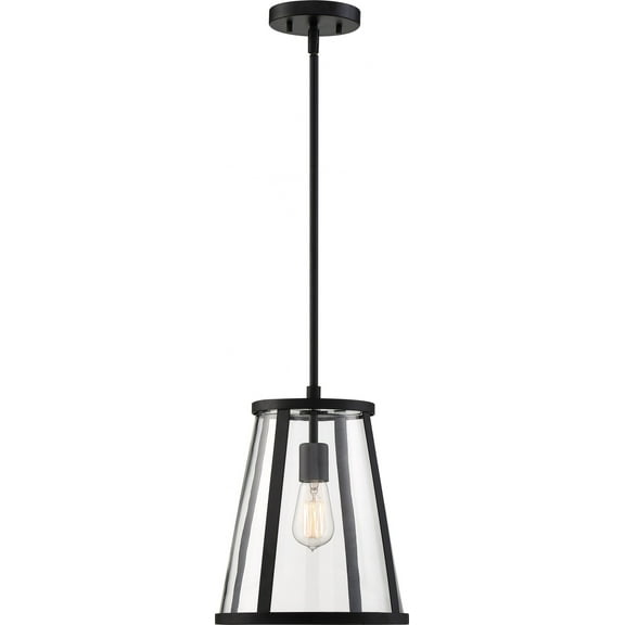60/6699-Nuvo Lighting-Bruge-1 Light Pendant-10.5 Inches Wide by 13 Inches High-Matte Black Finish