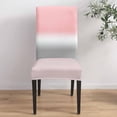 thumbnail image 4 of Chair Covers Pink and Grey Ombre Dining Chair Slipcovers Gradient Gradual Color Stretch Removable Chair Seat Protector Home Dinning Room Party Decoration Set of 4, 4 of 6