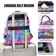 thumbnail image 3 of FORMRS Mini Backpack Purse for Women Quilted Travel Daypack Casual Shoulder Bag, Vibrant Geometric Pattern, 3 of 7